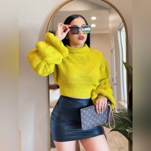 Bubble sleeve sweater